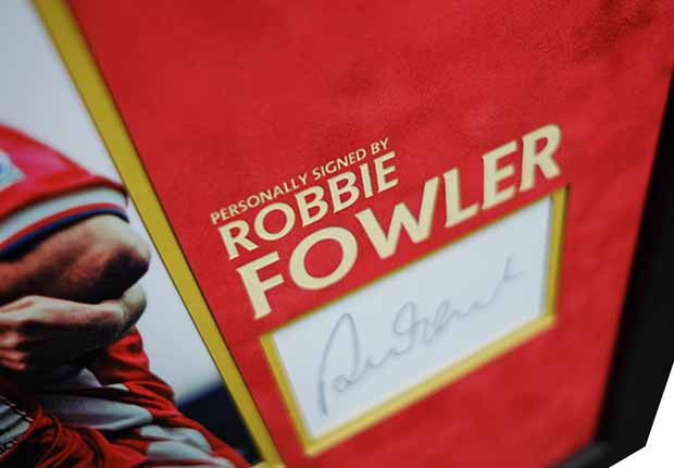 Robbie Fowler signed White card Liverpool F.C. - Memorabilia Framers Shop