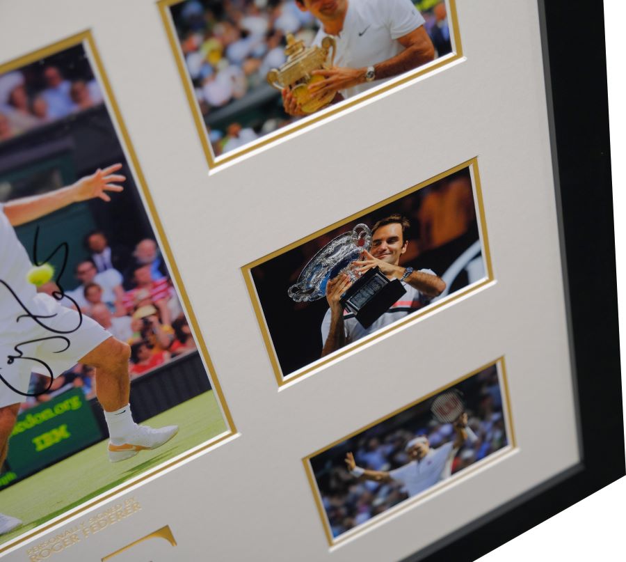 Roger Federer 12x8 Signed Photo Display - Memorabilia Framers Shop