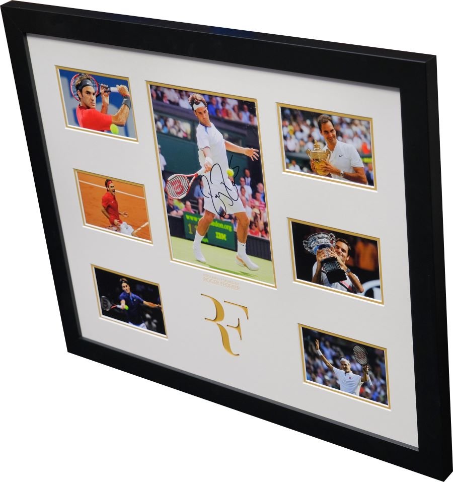 Roger Federer 12x8 Signed Photo Display - Memorabilia Framers Shop