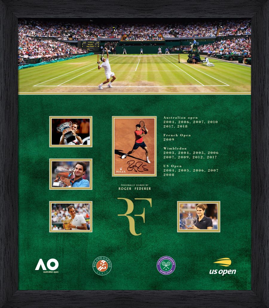 Roger Federer Signed Photograph Display - Memorabilia Framers Shop