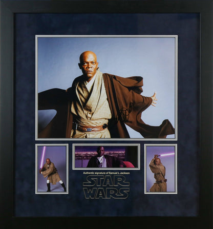 Samuel L jackson, Star Wars Signed 12x8 Photograph Framed Display - Memorabilia Framers Shop