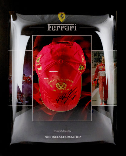 Michael Schumacher Signed Cap Display