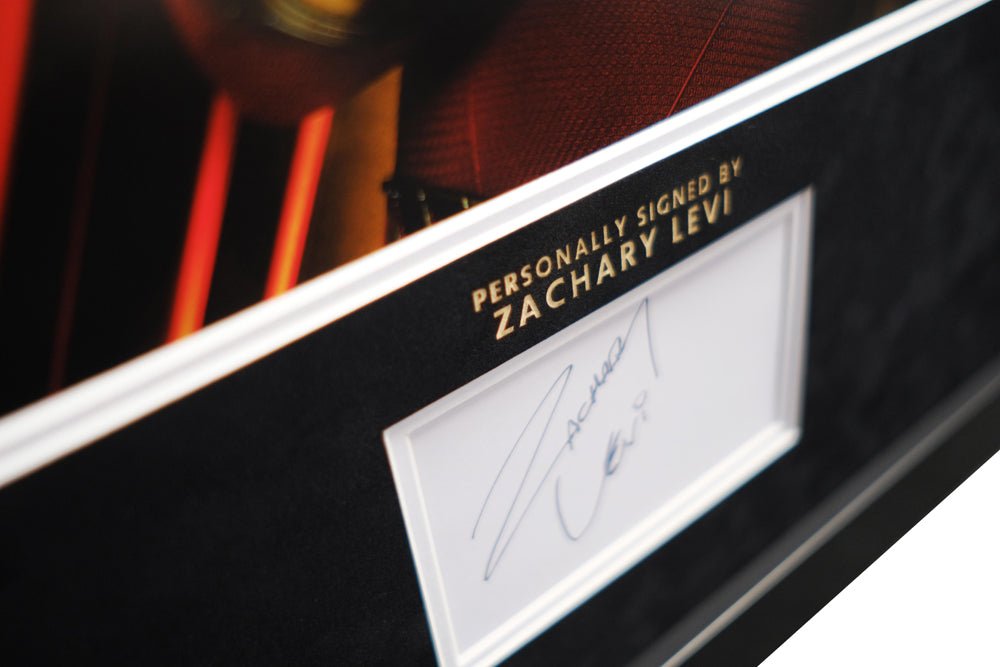 Shazam signed by Zachary Levi - Memorabilia Framers Shop