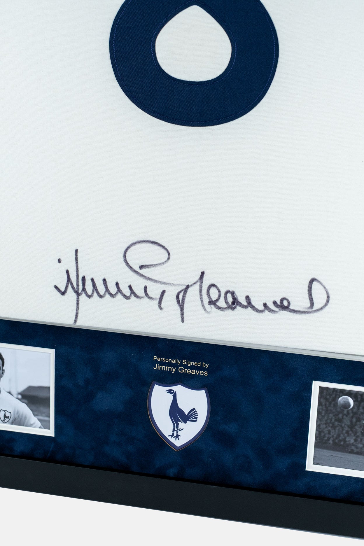 Jimmy Greaves Spurs Signed Shirt Framed Display