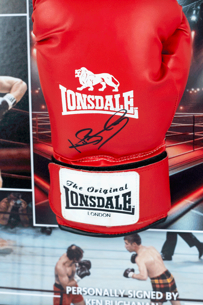 Ken Buchanan Signed Glove Framed Display