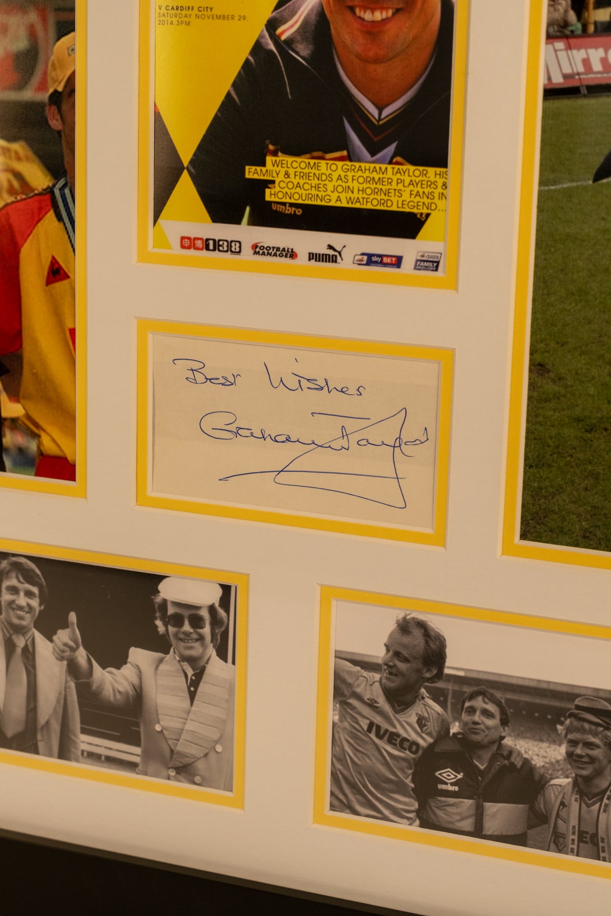Graham Taylor Signed Display