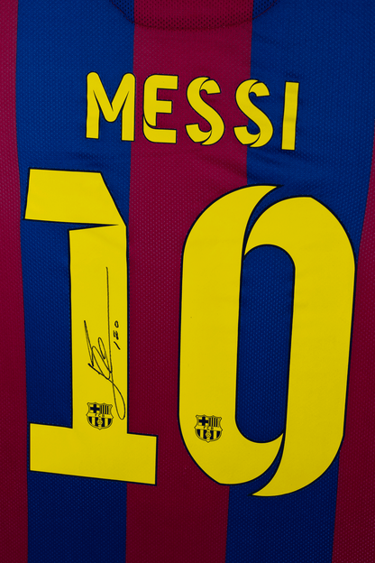 Lionel Messi Signed Barcelona FC Shirt Framed Display