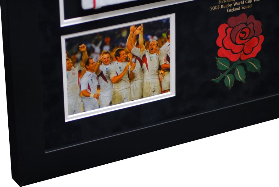 Signed Rugby 2003 winners Jersey - Memorabilia Framers Shop