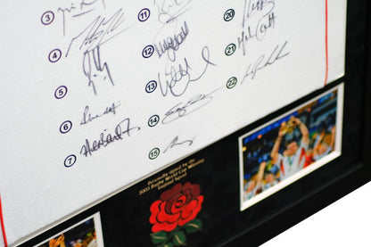 Signed Rugby 2003 winners Jersey - Memorabilia Framers Shop