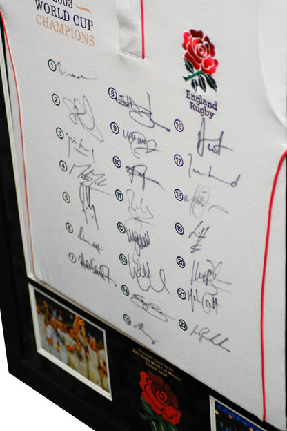 Signed Rugby 2003 winners Jersey - Memorabilia Framers Shop