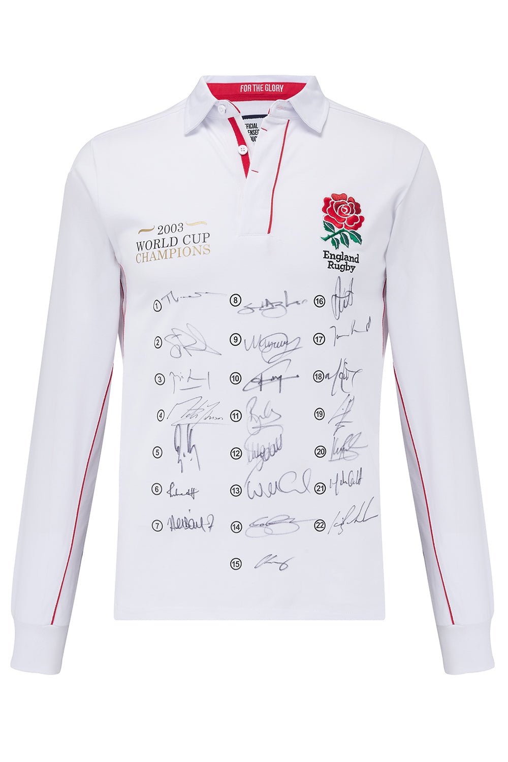 Signed Rugby 2003 Winners Jersey with Player Numbers - Memorabilia Framers Shop