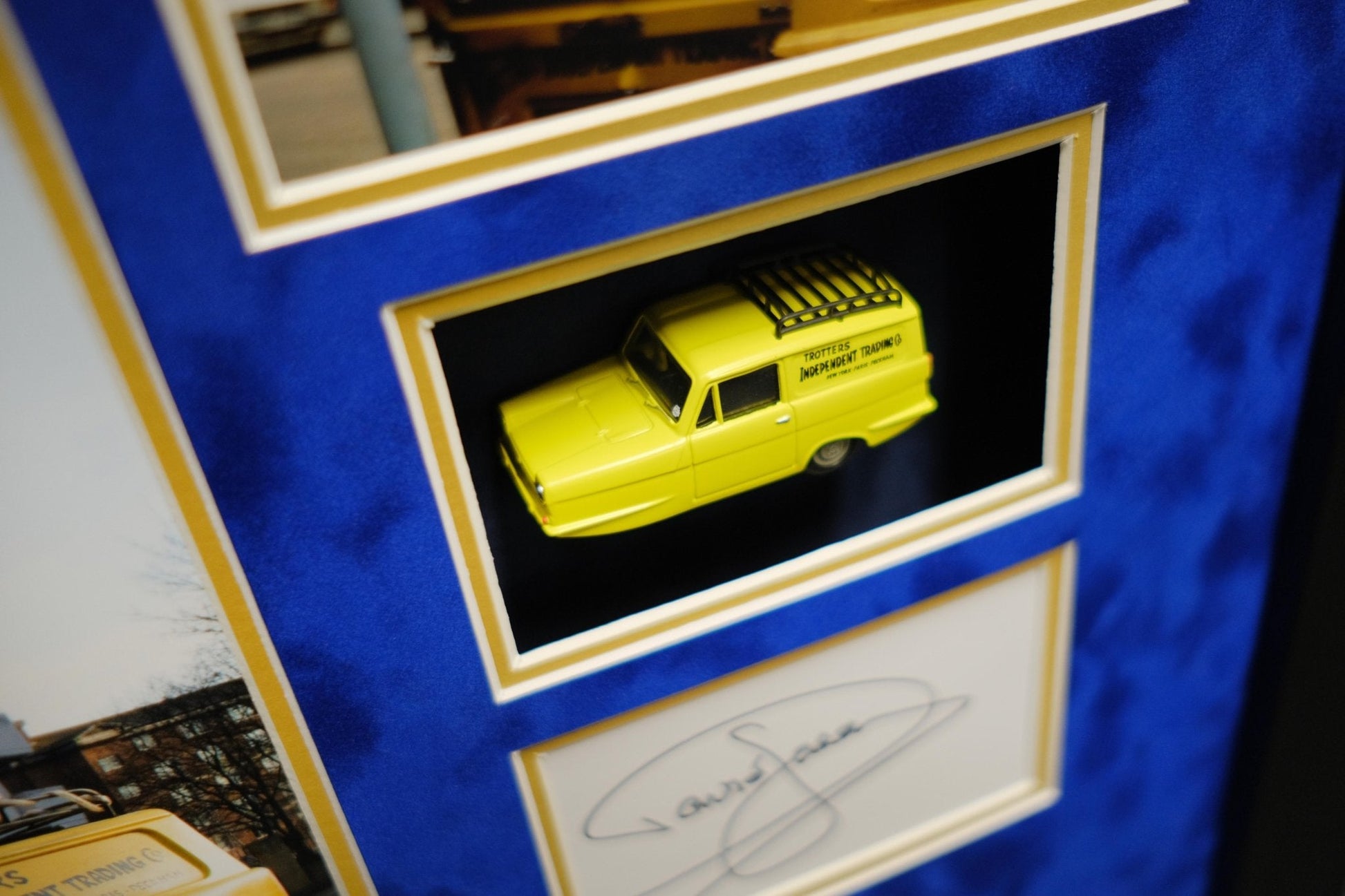 Sir David Jason signed white card - Only Fools and Horses - Memorabilia Framers Shop