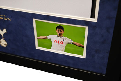 Son Heung-Min Signed Spurs Shirt Framed Display - Memorabilia Framers Shop