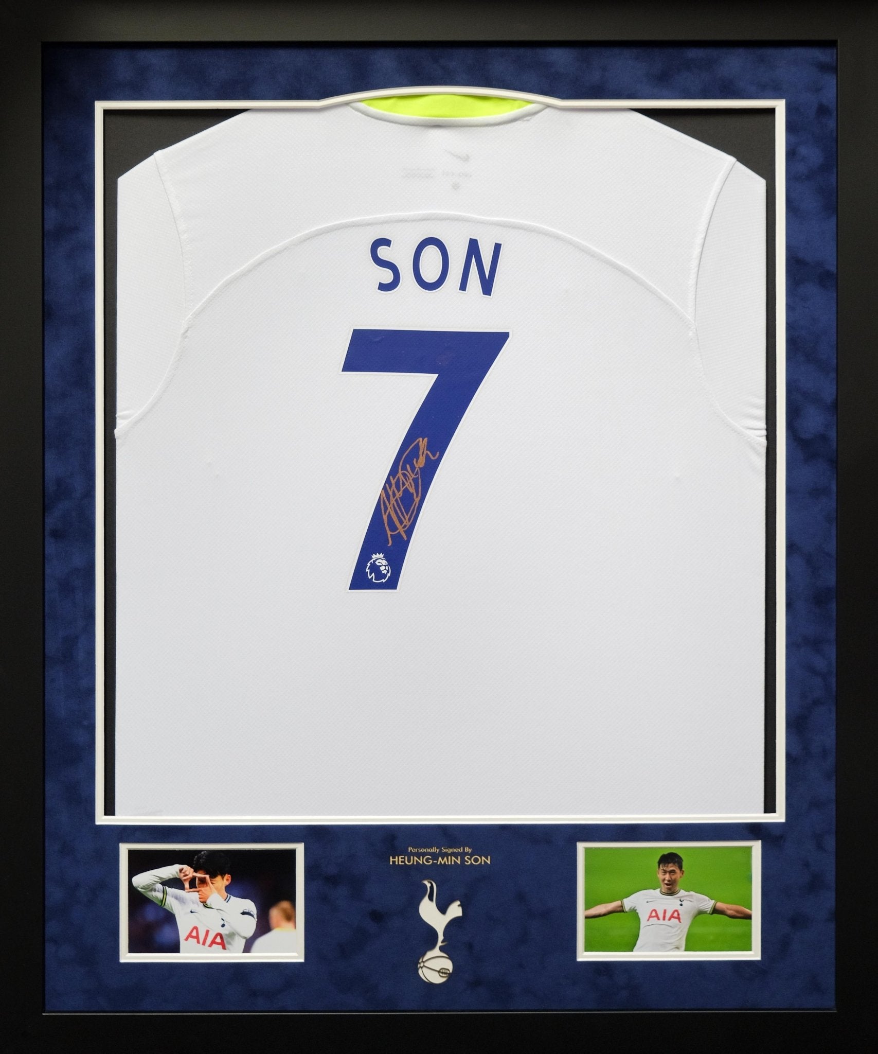 Son Heung-Min Signed Spurs Shirt Framed Display - Memorabilia Framers Shop
