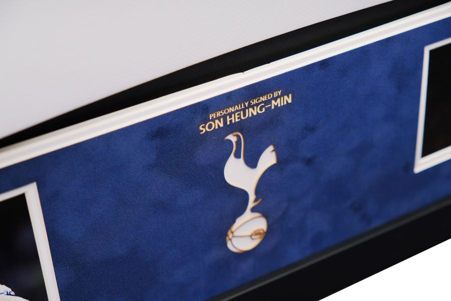 Son Heung-Min Signed Spurs Shirt Framed Display - Memorabilia Framers Shop