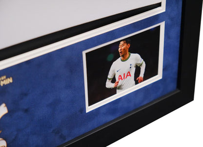 Son Heung-Min Signed Spurs Shirt Framed Display - Memorabilia Framers Shop