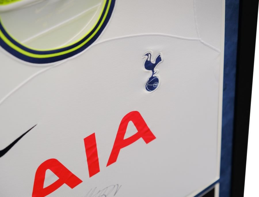 Son Heung-Min Signed Spurs Shirt Framed Display - Memorabilia Framers Shop