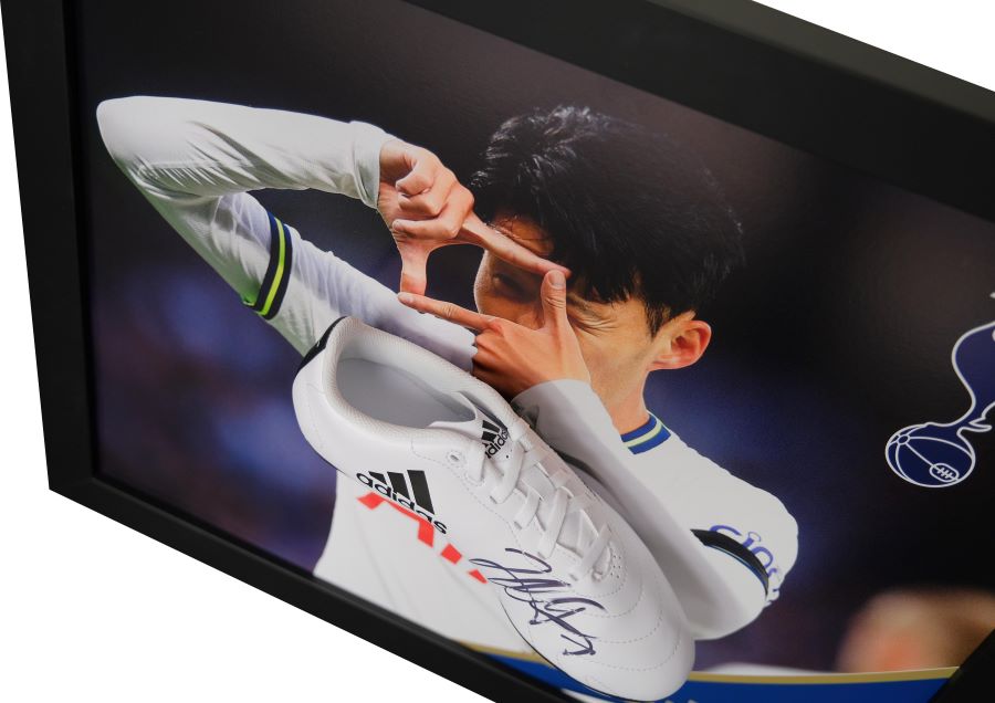 Son Heung-Min Signed Tottenham Hotspur Boot Framed Display - Memorabilia Framers Shop