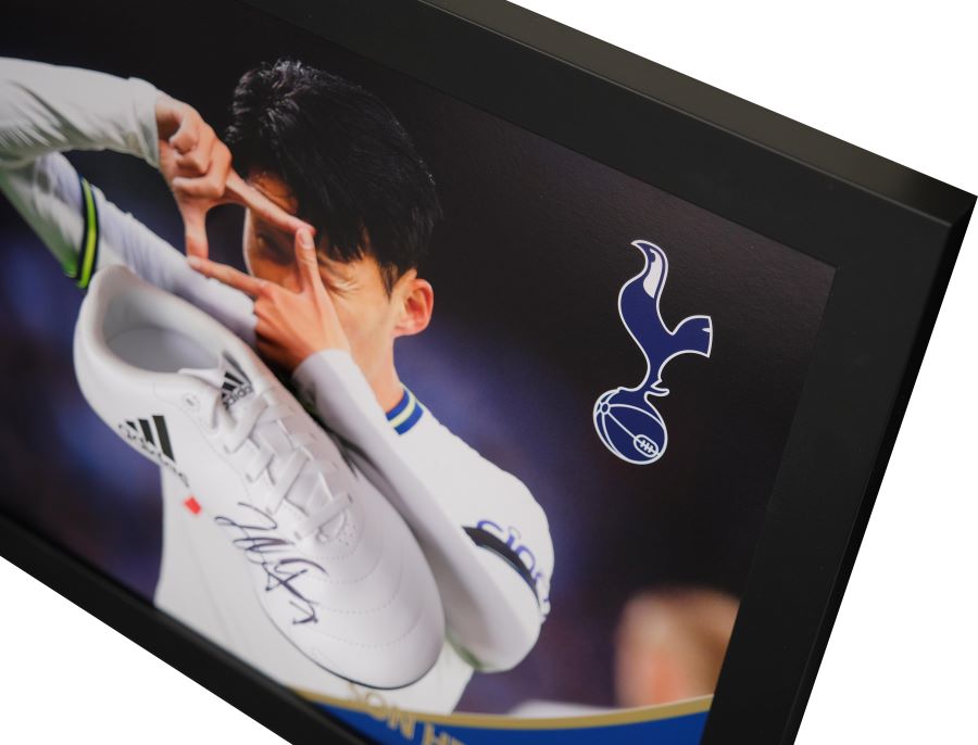 Son Heung-Min Signed Tottenham Hotspur Boot Framed Display - Memorabilia Framers Shop