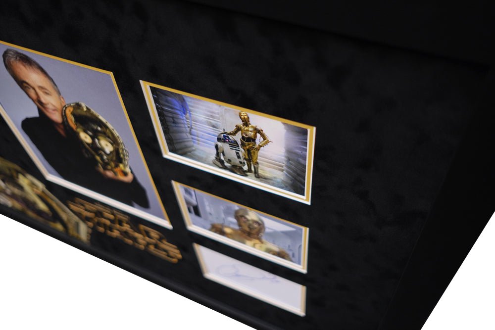 Starwars C3P0 signed white card by Anthony Daniels - Memorabilia Framers Shop