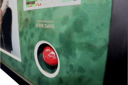 Steve Davis Snooker champion signed ball - Memorabilia Framers Shop