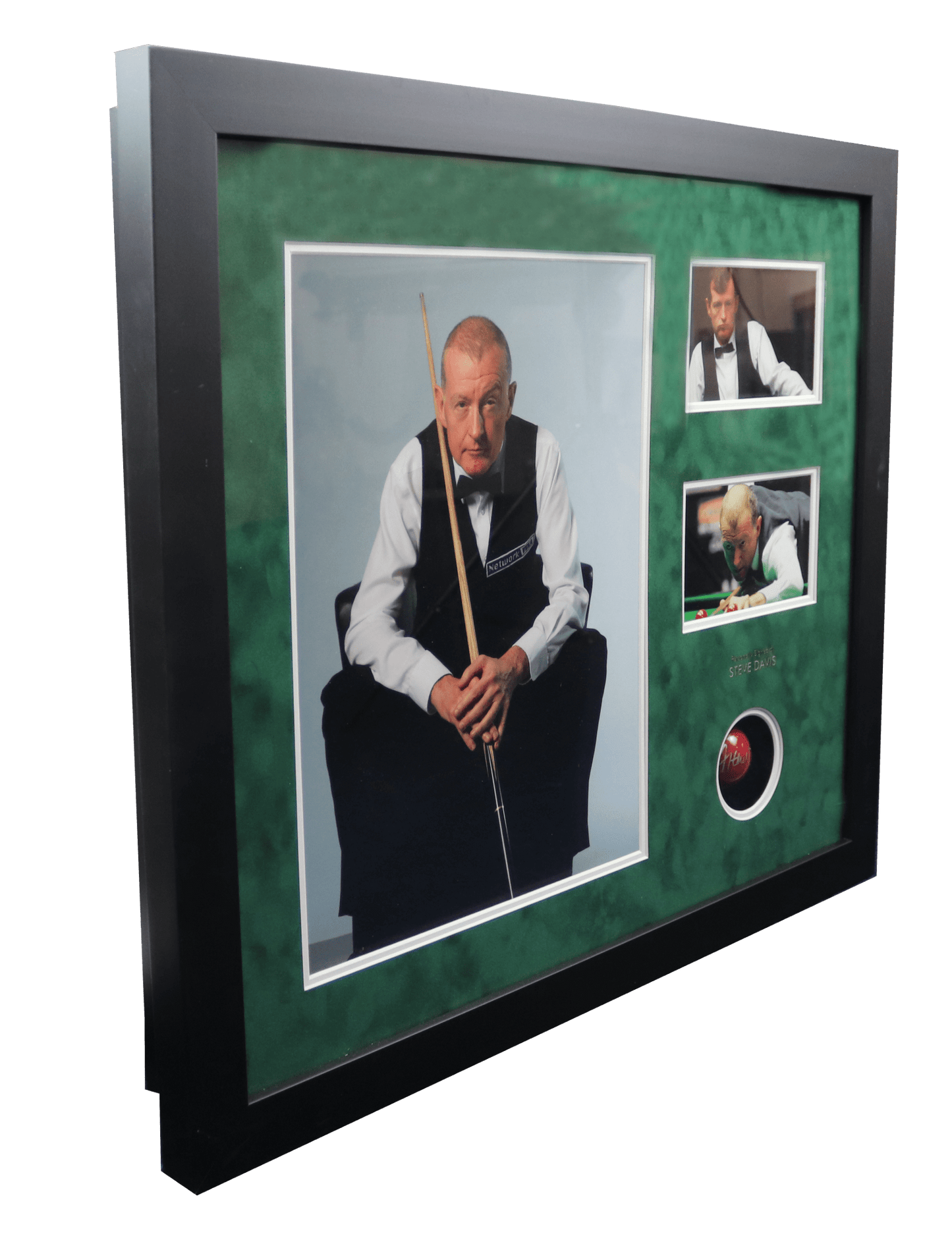 Steve Davis Snooker champion signed ball - Memorabilia Framers Shop