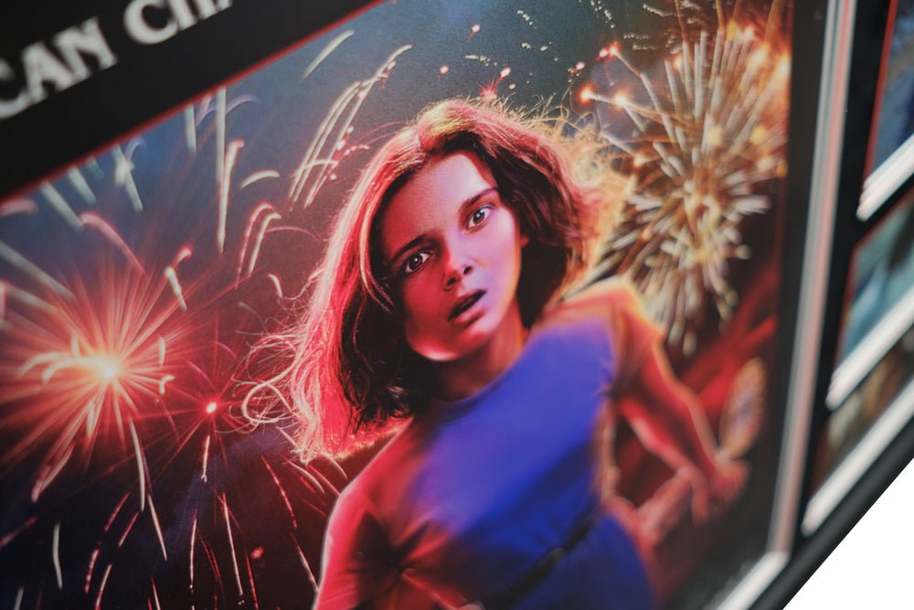 Stranger Things Framed display Personally signed by Millie Bobby Brown - Memorabilia Framers Shop