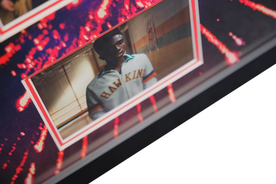 Stranger Things Framed Display Signed by Caleb McLaughin - Memorabilia Framers Shop