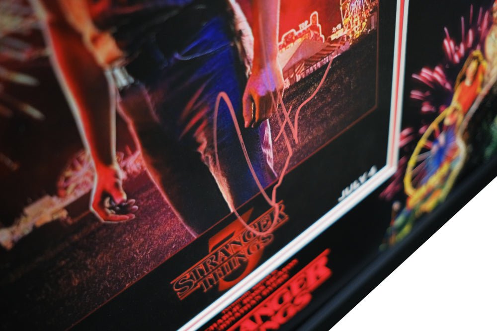 Stranger Things Framed Display Signed by Charlie Heaton - Memorabilia Framers Shop