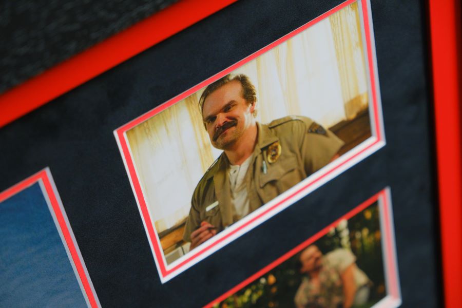 Stranger Things Framed Display Signed by David Harbour - Memorabilia Framers Shop