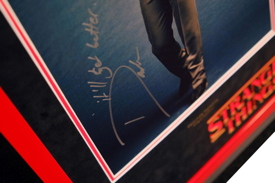 Stranger Things Framed Display Signed by David Harbour - Memorabilia Framers Shop