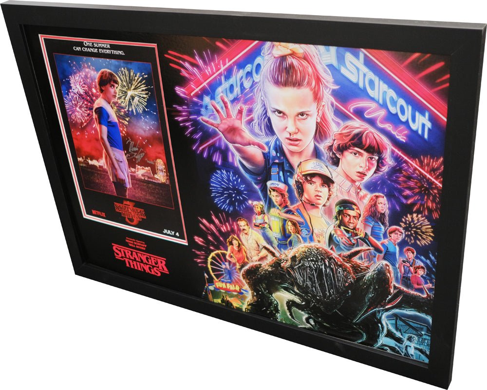 Stranger Things Framed Display Signed by Noah Schnapp - Memorabilia Framers Shop