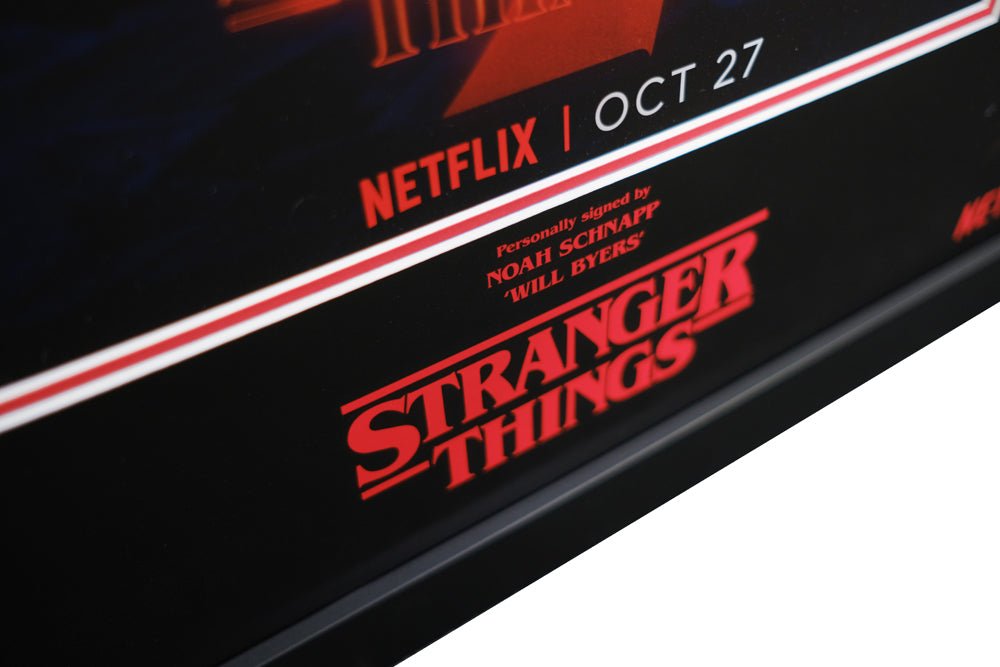 Stranger Things Framed Display Signed by Noah Schnapp - Memorabilia Framers Shop