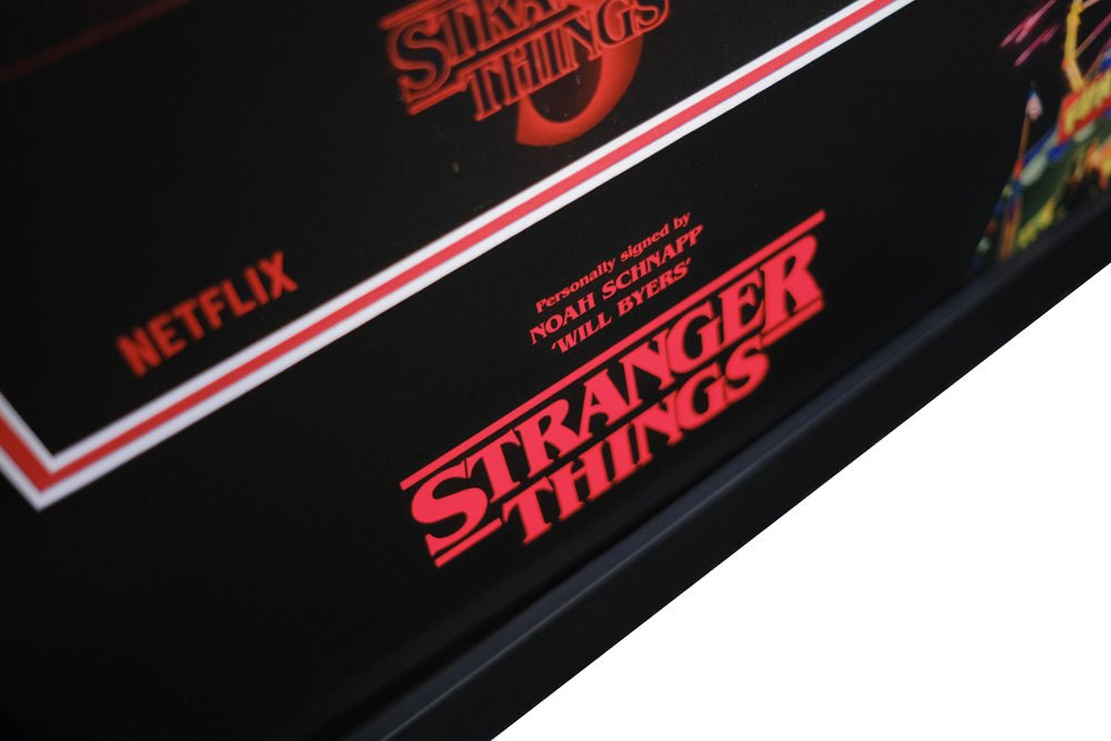 Stranger Things Framed Display Signed by Noah Schnapp - Memorabilia Framers Shop
