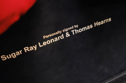 Sugar Ray Leonard vs. Thomas Hearns Gloves Framed Display - Memorabilia Framers Shop