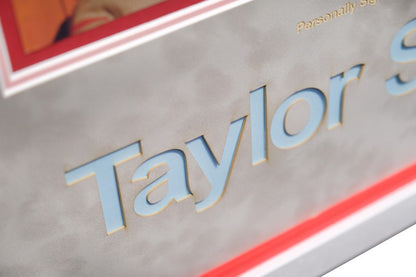 Taylor Swift Signed Midnight Album Record Display with Red Detail and Blue Laser Cut - Memorabilia Framers Shop