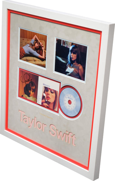 Taylor Swift Signed Midnights CD display. - Memorabilia Framers Shop