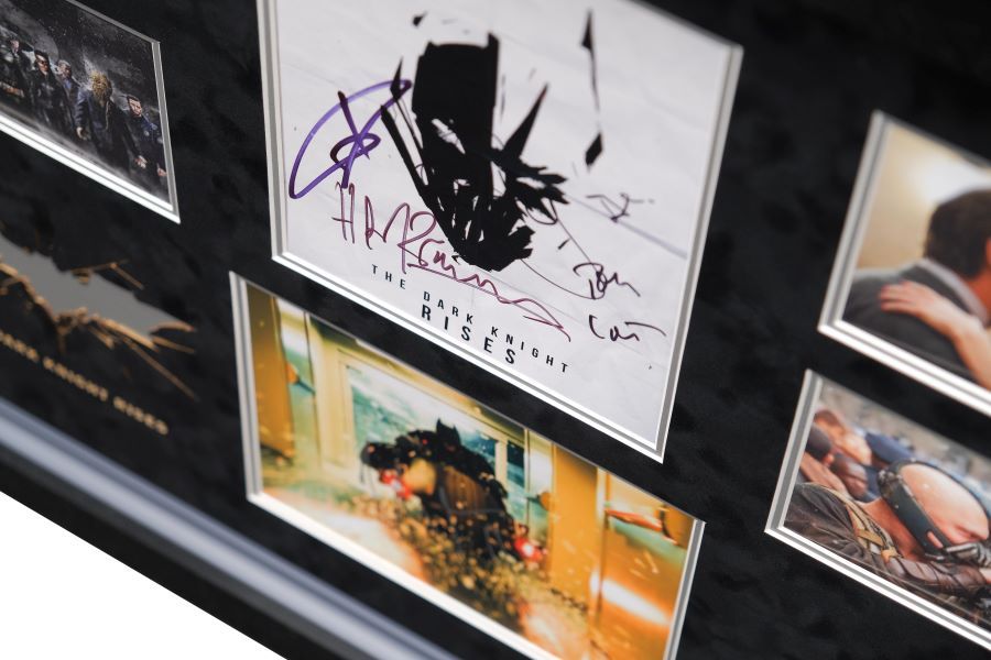 The Dark Night Rises Poster Display Signed by Cast - Memorabilia Framers Shop