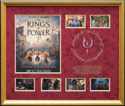 The Lord of the Rings Rings of Power Multi Signed Film Poster - Memorabilia Framers Shop