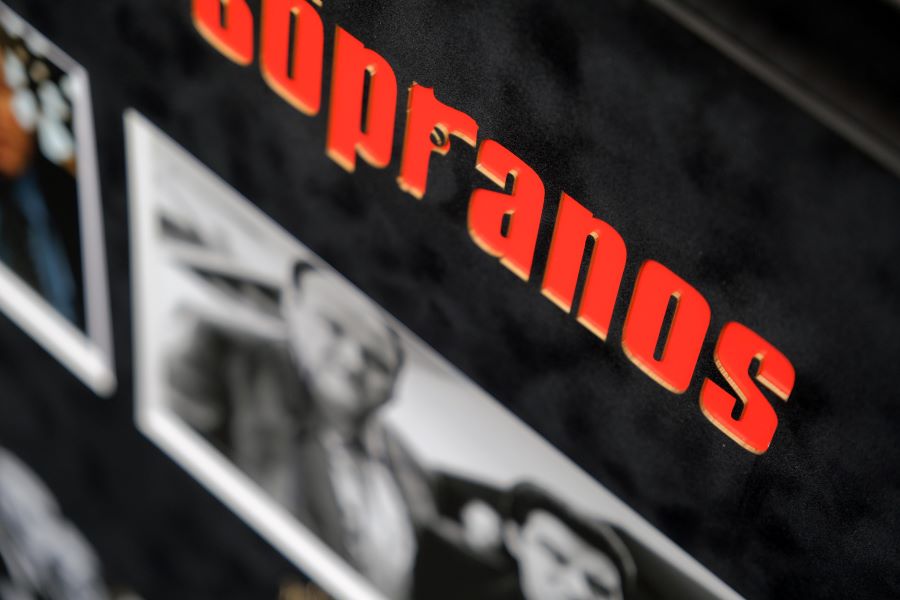 The Sopranos Display Signed by James Gandolfini - Memorabilia Framers Shop