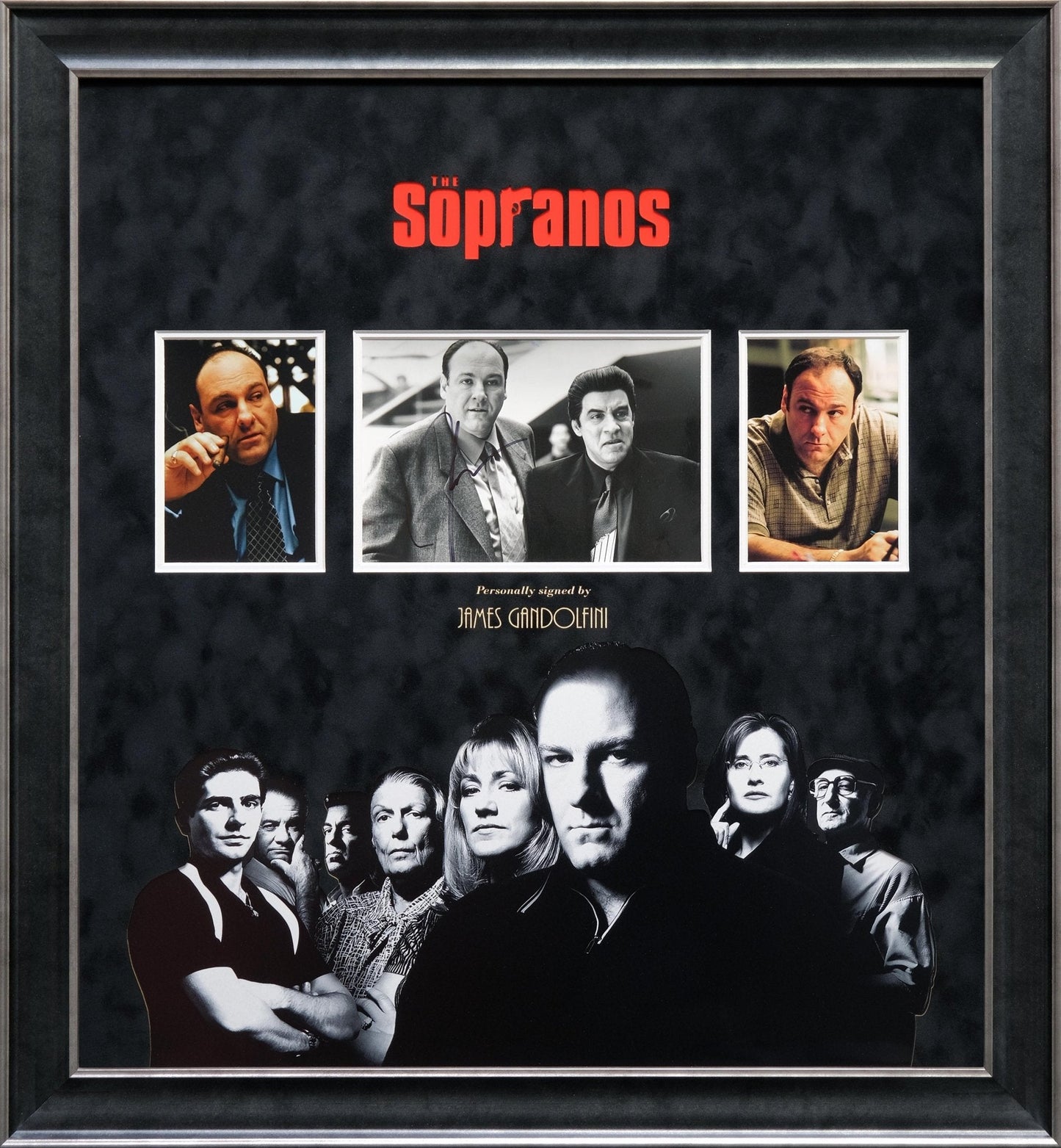 The Sopranos Display Signed by James Gandolfini - Memorabilia Framers Shop