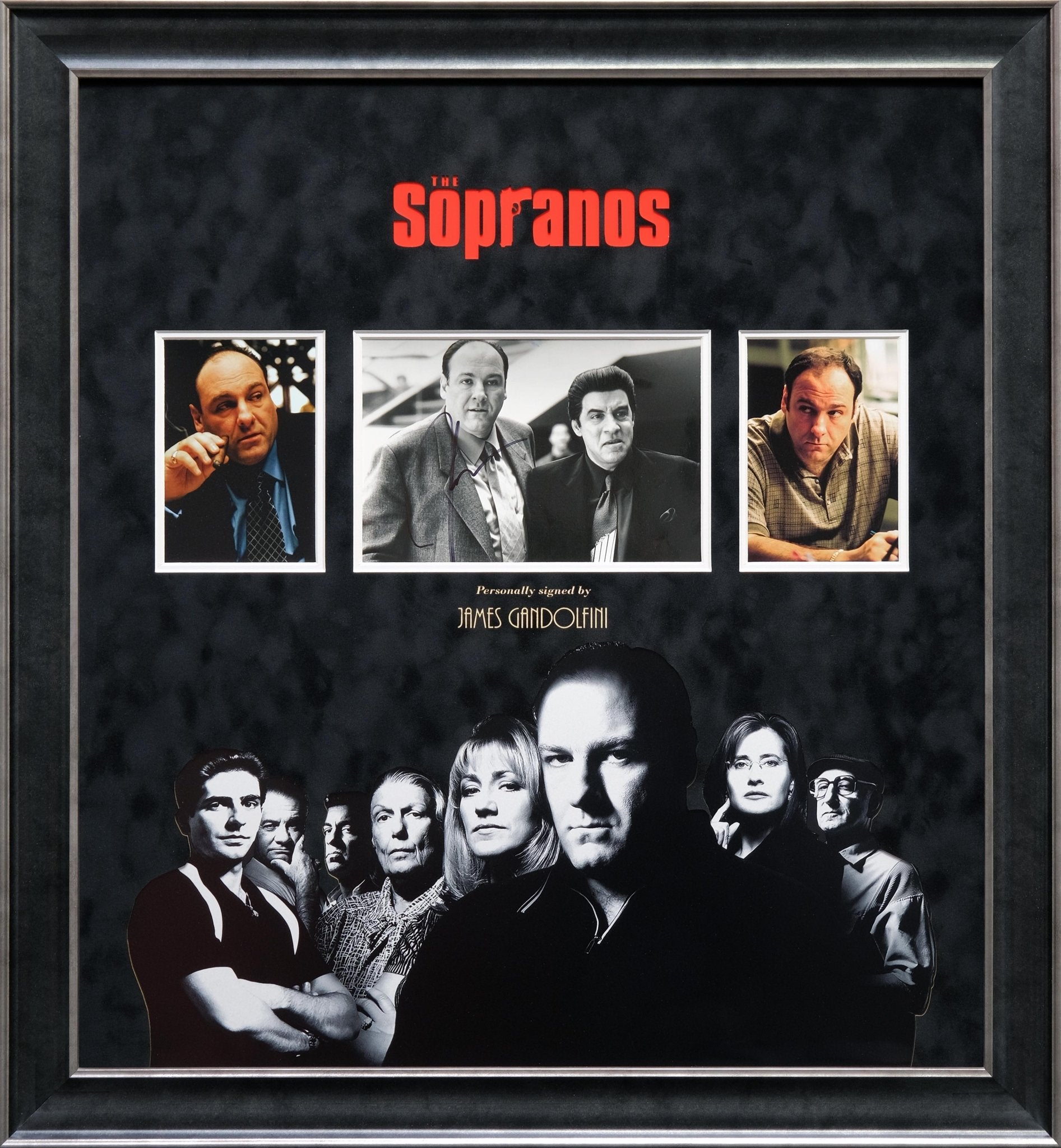 The Sopranos Display Signed by James Gandolfini - Memorabilia Framers Shop