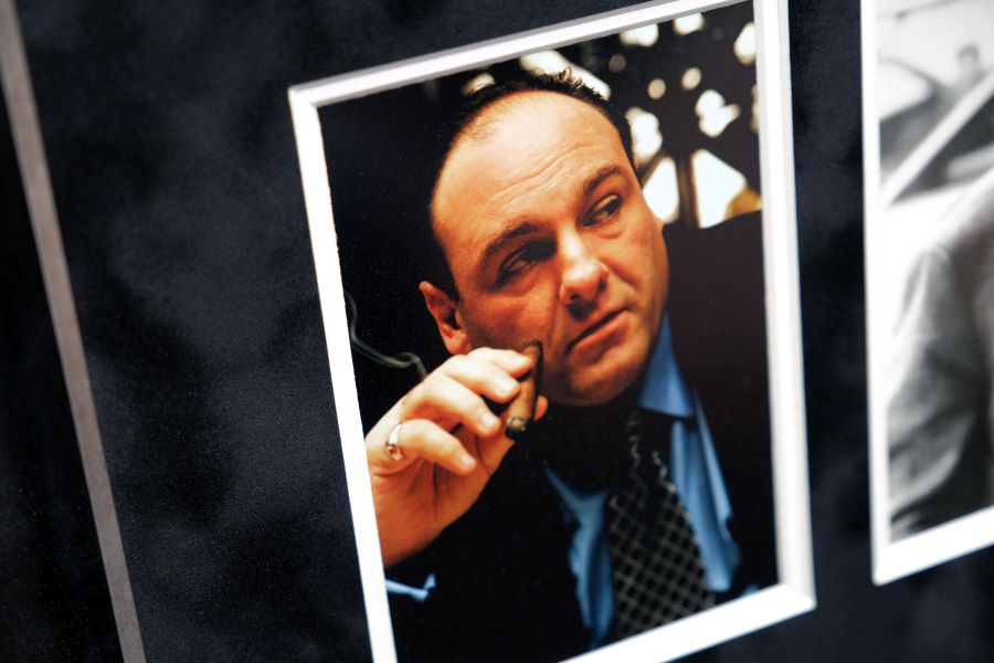 The Sopranos Display Signed by James Gandolfini - Memorabilia Framers Shop