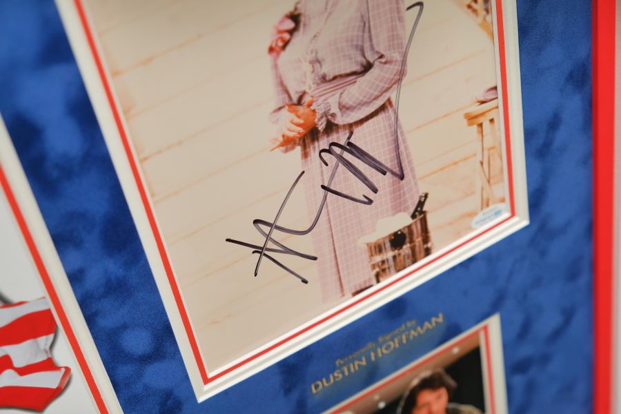 Tootsie Photograph Framed Display Signed by Dustin Hoffman - Memorabilia Framers Shop