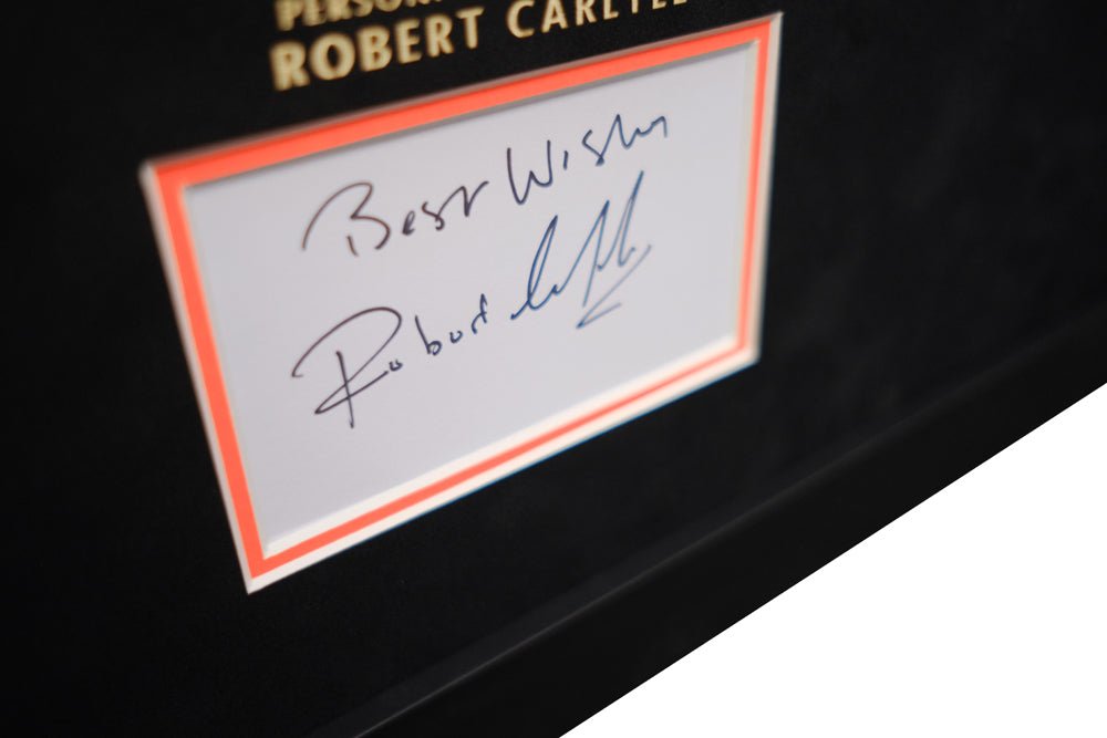 Train Spotting White card signed by Robert Carlyle - Memorabilia Framers Shop