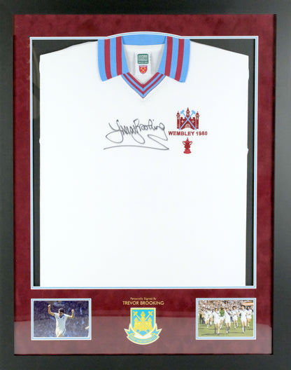 Trevor Brooking Signed Shirt Framed Display