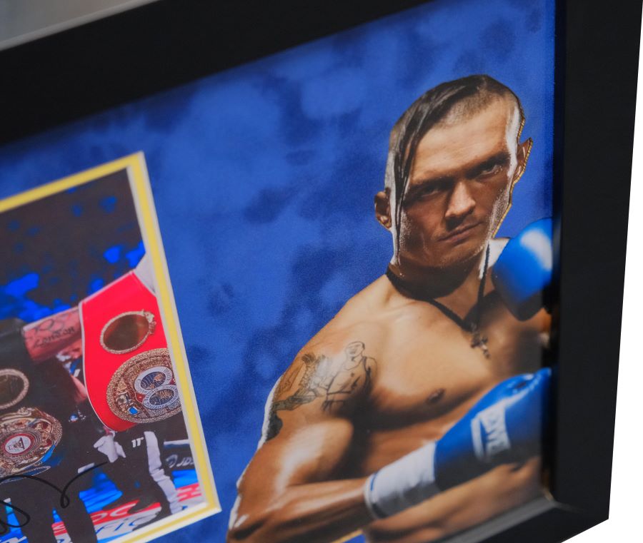 Usyk Signed Photograph Display - Memorabilia Framers Shop