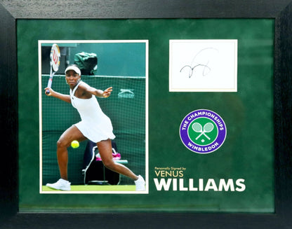Venus Williams signed White Card Framed Display - Memorabilia Framers Shop