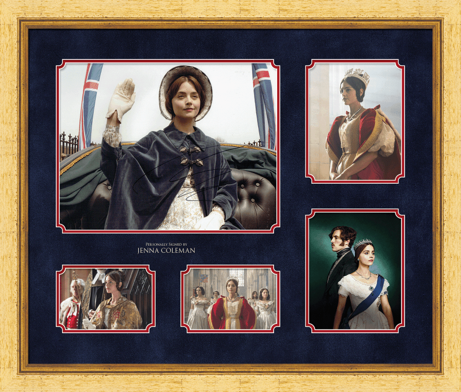 Victoria Framed Photograph Display Signed by Jenna Coleman - Memorabilia Framers Shop