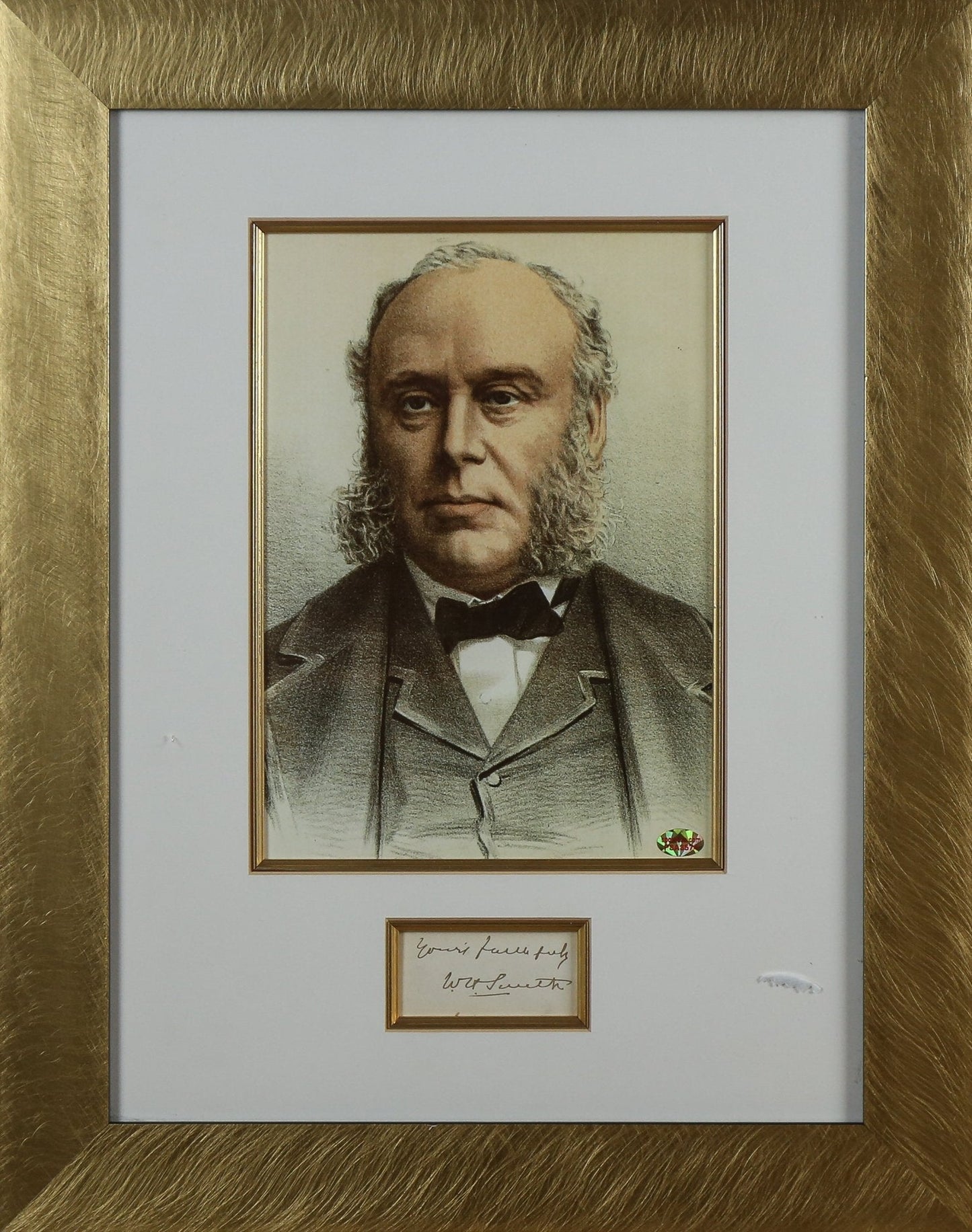 W H Smith Signed Historical Document Framed Display - Memorabilia Framers Shop